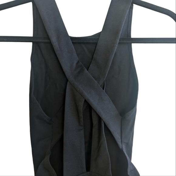 Free People Black Criss Cross Back Bodysuit - Picture 4 of 6